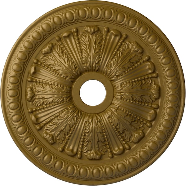 Ekena Millwork Tomango Egg & Dart Ceiling Medallion (Canopies up to 6 3/4"), 27 7/8"OD x 3 7/8"ID x 2 1/2"P, Gold CM27TOGLS - main